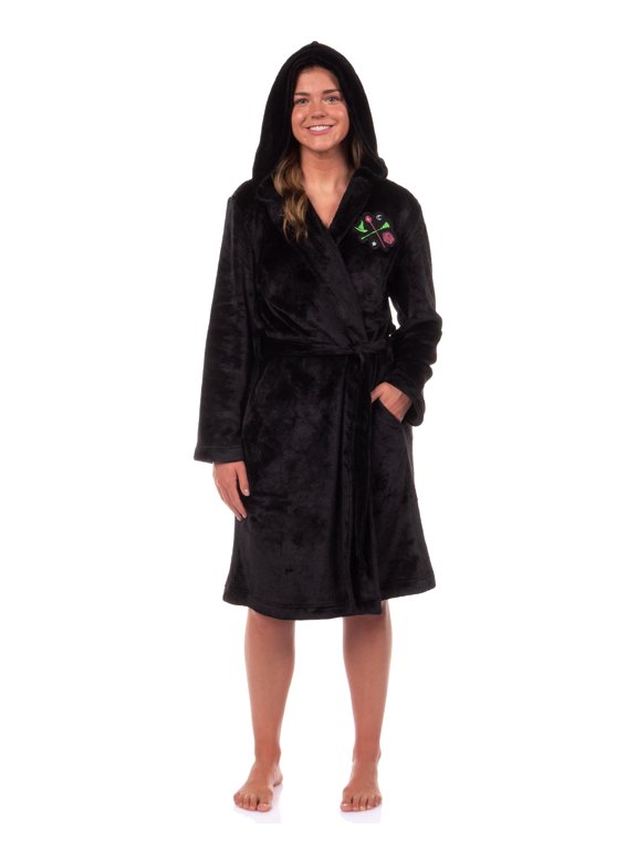 Wicked Robe Women's Elphaba and Glinda Wand Broom Charm Bathrobe For Adults