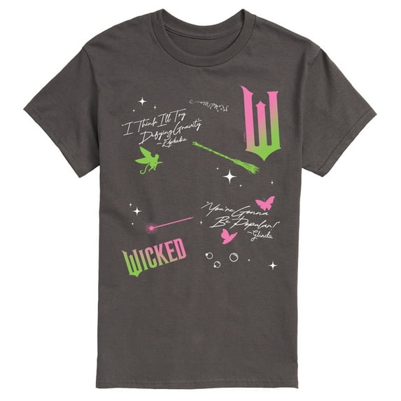 Wicked - Scatter Lyrics Oversized - Men's Short Sleeve Graphic T-Shirt