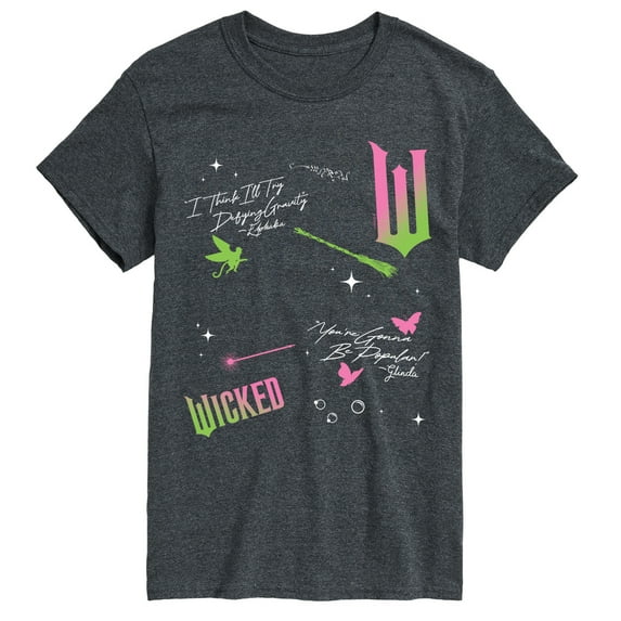 Wicked - Scatter Lyrics Oversized - Men's Short Sleeve Graphic T-Shirt