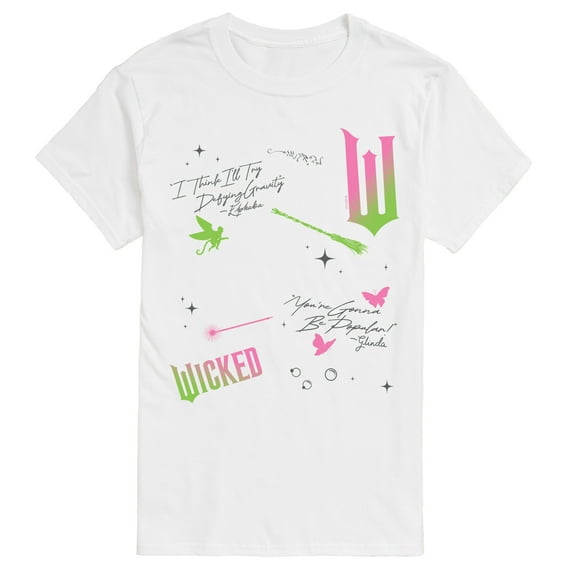 Wicked - Scatter Lyrics Oversized - Men's Short Sleeve Graphic T-Shirt