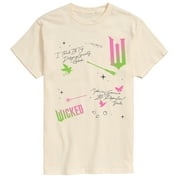 Wicked - Scatter Lyrics Oversized Mens Short Sleeve Graphic T-Shirt