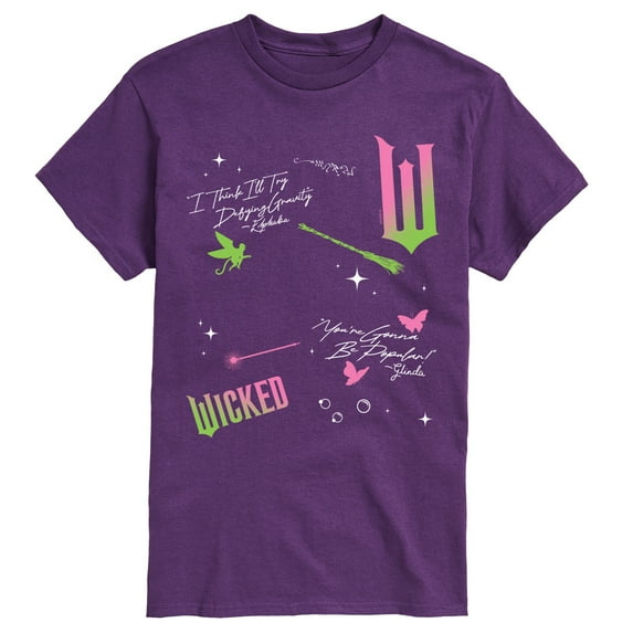 Wicked - Scatter Lyrics Oversized - Men's Short Sleeve Graphic T-Shirt