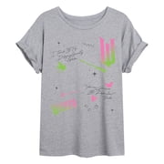 Wicked - Scatter Lyrics Oversized Women's Relaxed Fit T-Shirt