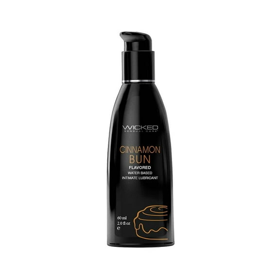 "Wicked Lubes Sensual Care Aqua Lubricant, Cinnamon Bun, Fluid Ounce"