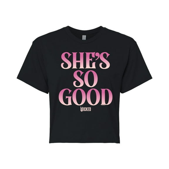 Wicked - She's So Good - Juniors Cropped Graphic T-Shirt