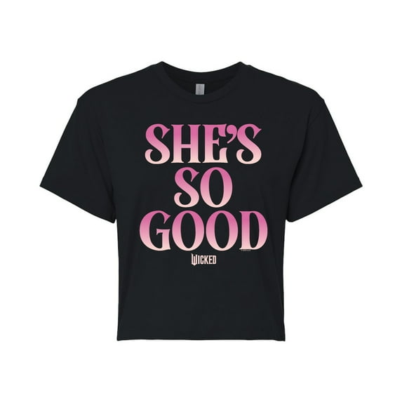 Wicked - She's So Good - Juniors Cropped Graphic T-Shirt