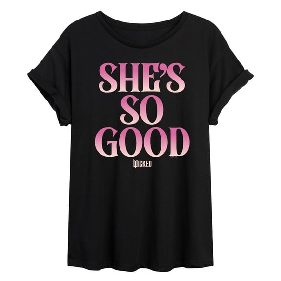 Wicked - She's So Good - Women's Oversized Graphic T-Shirt