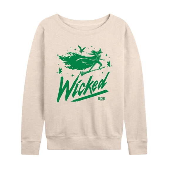 Wicked - Sketch Elphaba - Women's French Terry Long Sleeve Pullover