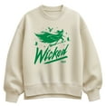 thumbnail image 1 of Wicked - Sketch Elphaba - Women's Oversized Fleece Crew Sweatshirt, 1 of 3