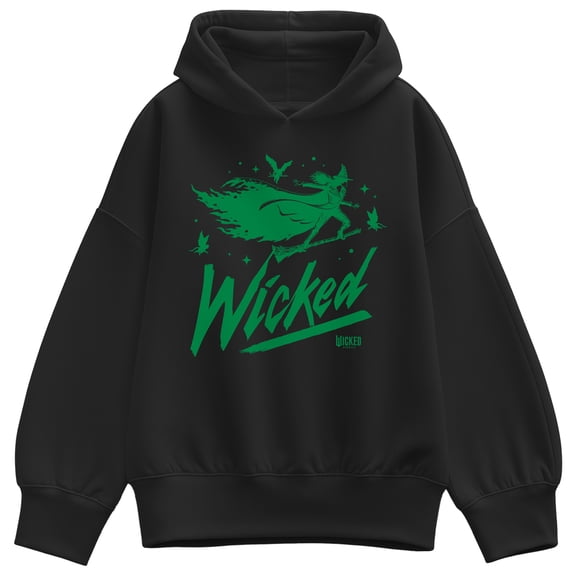Wicked - Sketch Elphaba - Women's Oversized Fleece Hoodie Sweatshirt