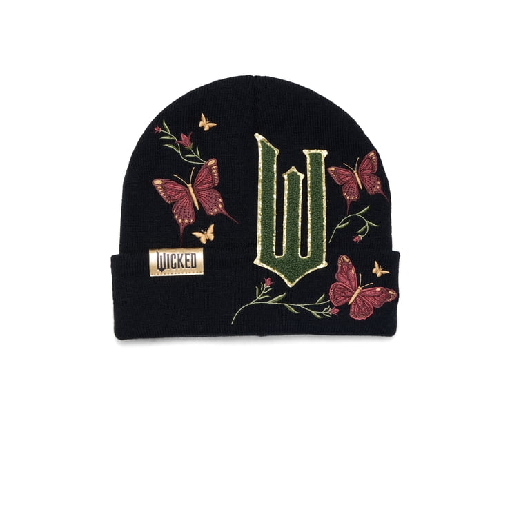 WICKED Spellbinding Floral Butterfly Cuffed Beanie Glinda Elphaba OZ Lot of 2 Wicked | Accessories | Wicked Womens Spellbinding Floral  main image 3