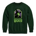 thumbnail image 1 of Wicked - Stained Glass Elphaba - Youth Crew Fleece Sweatshirt, 1 of 3