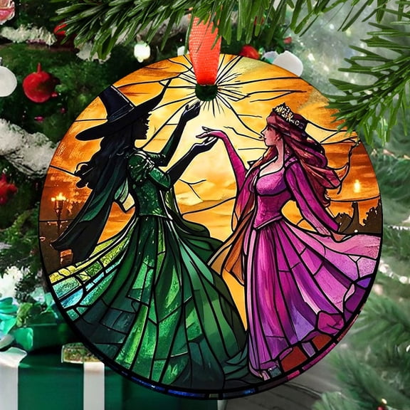 Wicked Sun Catcher Ornament Window Hanging Musical Movie Fan Gifts for Women Wicked Merch Wall Decor Handmade Sun Catcher Decoration for Garden Home Housewarming Gifts, 2025,
