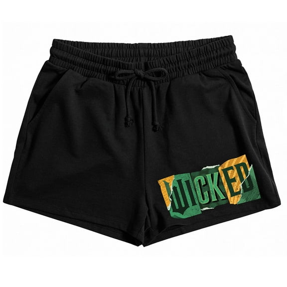Wicked Teared Up Style Women's Black Lounge Shorts