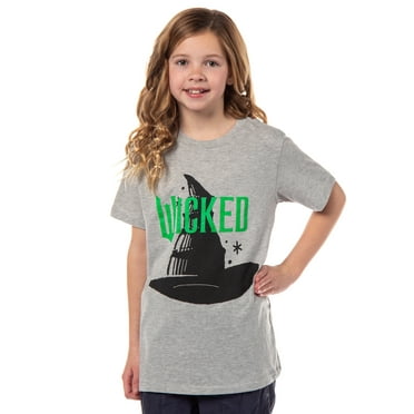 Wicked Girls' Elphaba Hat Logo Design Kids Short Sleeve Crewneck T-Shirt