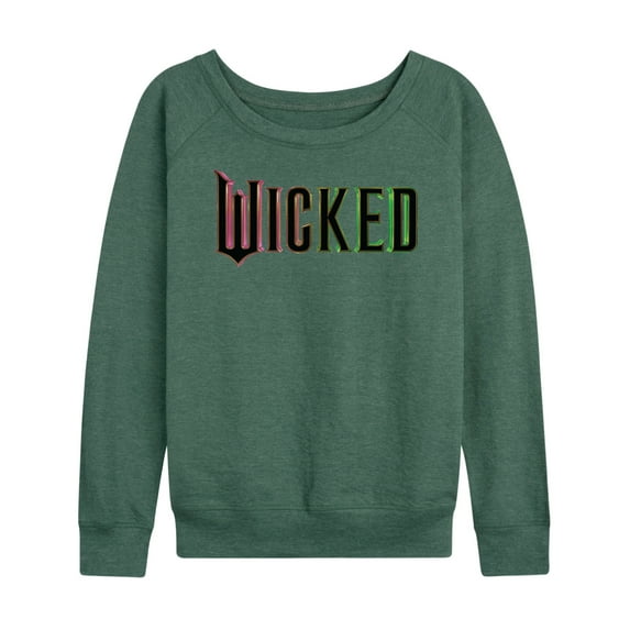 Wicked - Theatrical Logo - Women's French Terry Pullover Long Sleeve Shirt
