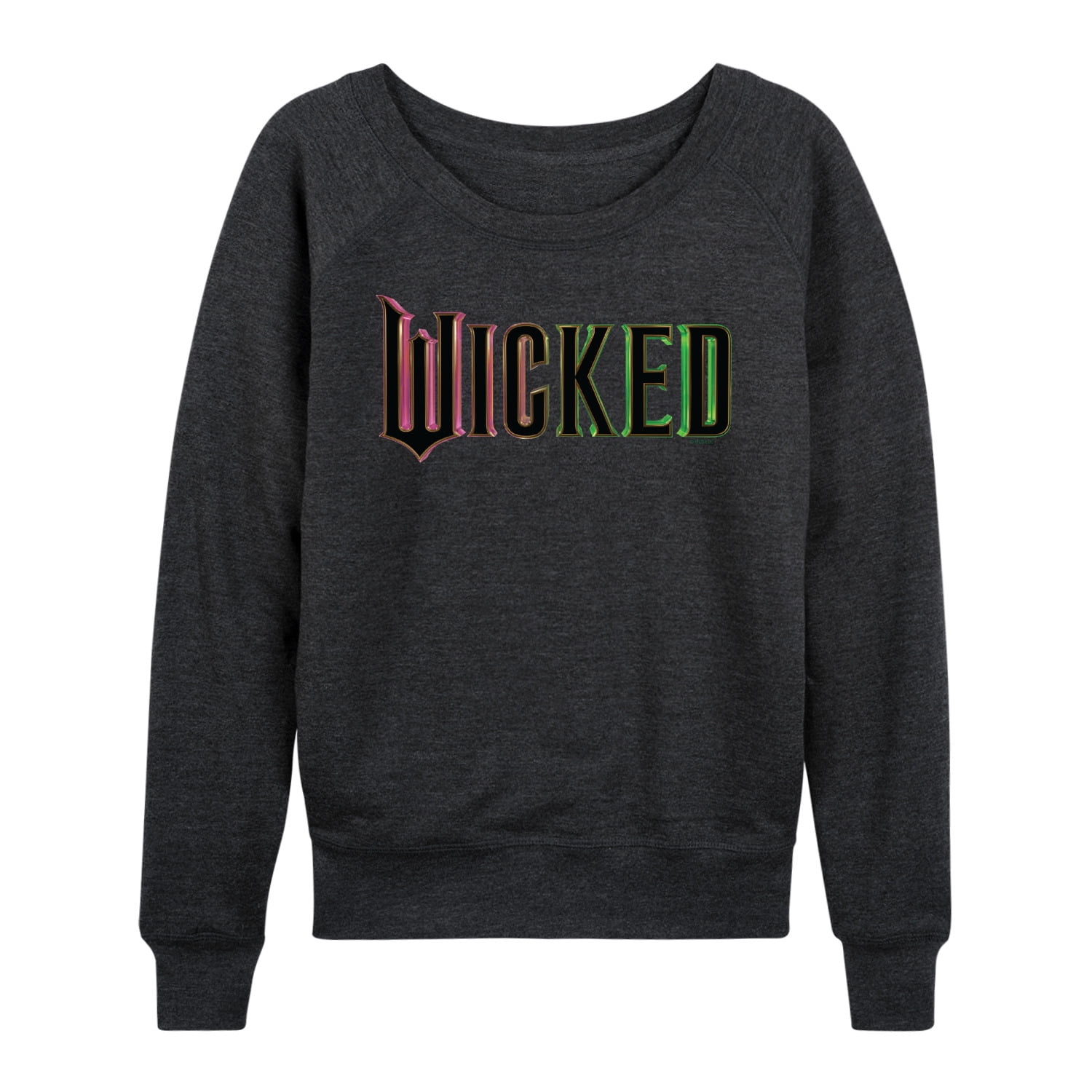 Wicked -   Rip Logo - Ladies Oversized Fleece Hoodie Sweatshirt