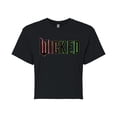 thumbnail image 1 of Wicked - Theatrical Rainbow Logo - Juniors Cropped Graphic T-Shirt, 1 of 5