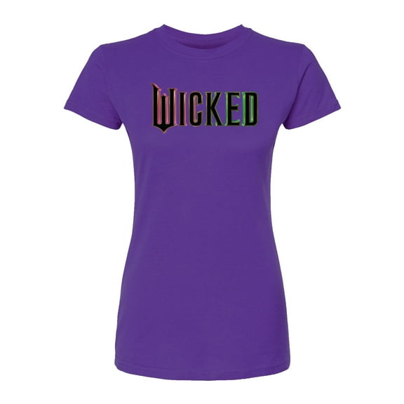 Wicked - Theatrical Rainbow Logo - Juniors Fitted Graphic T-Shirt