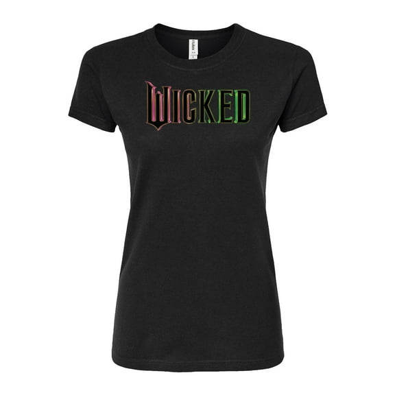 Wicked - Theatrical Rainbow Logo - Juniors Fitted Graphic T-Shirt