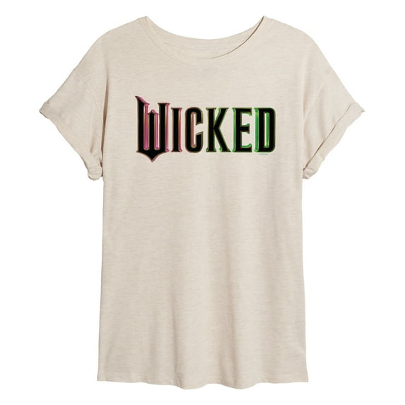 Wicked - Theatrical Rainbow Logo - Women's Oversized Graphic T-Shirt