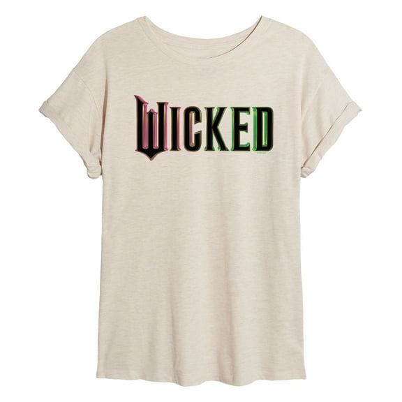 Wicked - Theatrical Rainbow Logo - Women's Oversized Graphic T-Shirt
