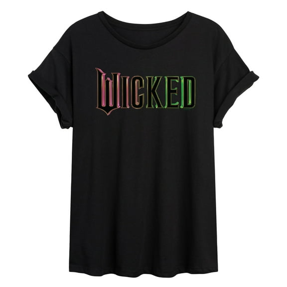 Wicked - Theatrical Rainbow Logo - Women's Oversized Graphic T-Shirt