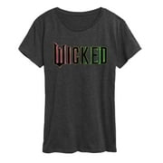 Wicked - Green and Pink Logo Womens Short Sleeve Graphic T-Shirt