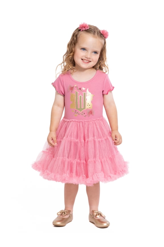 Wicked Toddler Girls Graphic Tutu Dress with Short Sleeves, Sizes 12M-5T