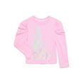 thumbnail image 1 of Wicked Toddler Girls Glinda Holographic Foil Tee with Puff Long-Sleeves, Sizes 2T-5T, 1 of 11