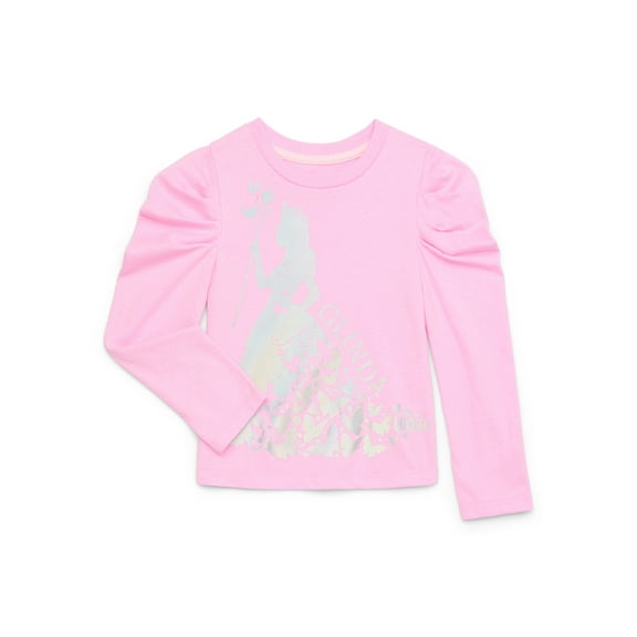 Wicked Toddler Girls Glinda Holographic Foil Tee with Puff Long-Sleeves, Sizes 2T-5T