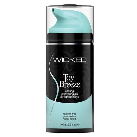 Wicked Toy Breeze Gel, Paraben-Free Cooling Water Based Personal Lubricant, 3.3 oz