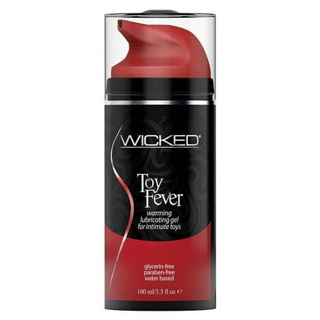 Wicked Toy Fever Gel, Paraben-Free Warming Water Based Personal Lubricant, 3.3 oz