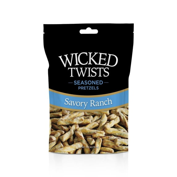 Wicked Twist, Ranch Seasoned Pretzel Twists, 5 oz 1 Pack