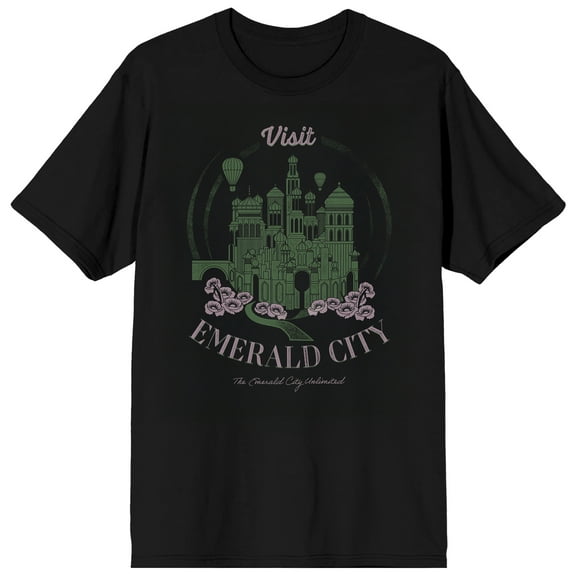 Wicked Visit Emerald City Adult Crew Neck Short Sleeve T-shirt