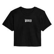 Wicked - White Logo - Adult Juniors Cropped Graphic T-Shirt