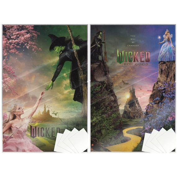 Wicked & Wicked For Good - 2 Piece Movie Poster Set (Regular Styles) (Size: 24" x 36" each) (Laminated Posters & Strips)