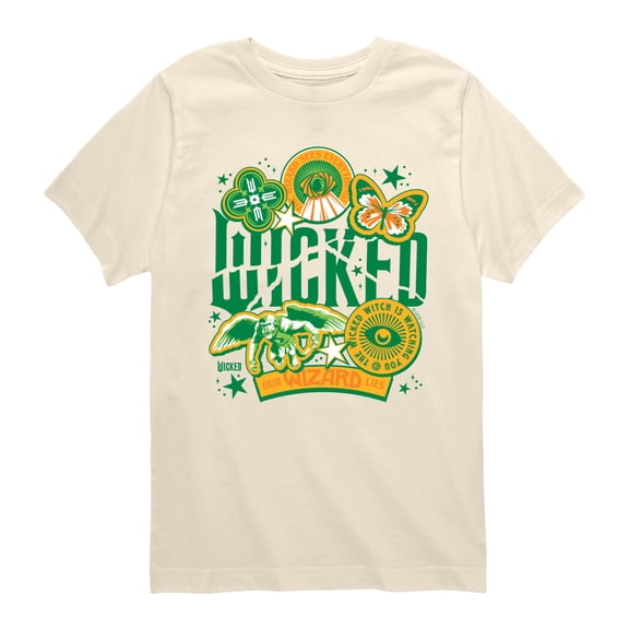Wicked - Wicked Oz Stickers - Youth Short Sleeve Graphic T-Shirt