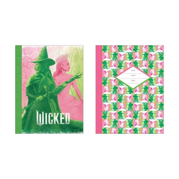 Wicked Wicked Pink & Green Composition Notebook Set (Set of 2), (Hardcover)