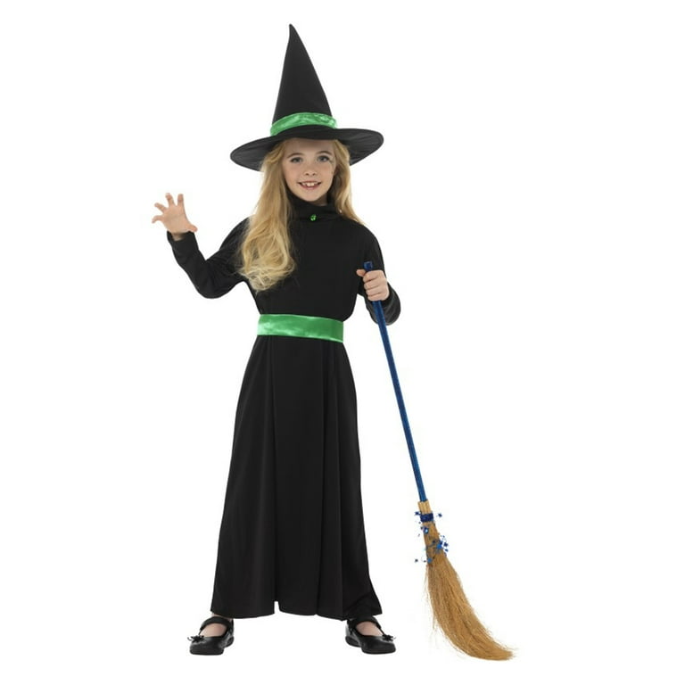 Wicked Witch Costume Kids Black Green Wicked Witch Costume Kids Black Green