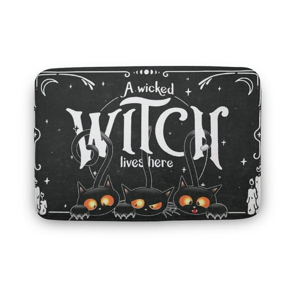 Wicked Witch Doormat, Welcome Mat, Goth Witchy Doormat, Witchcraft Rug, Gothic Doormat,Mat Gift For Witch Lover, Welcome Doormat,Home Decor,Front Back Door Mat,Coral Velvet Rug 16x24