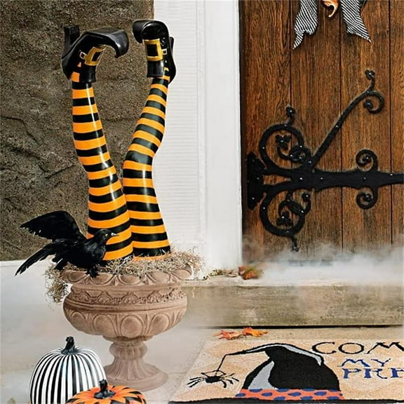 Wicked Witch Leg, Halloween Witch Craft, Best Halloween Decor, Stuffed Witch Halloween Decorations for Outdoor, Indoor Decor