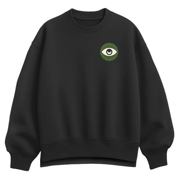 Wicked - Wizard Sees Everything - Ladies Oversized Fleece Crew Sweatshirt