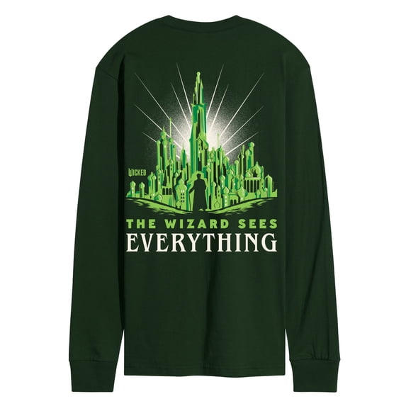 Wicked - Wizard Sees Everything - Men's Long Sleeve Graphic T-Shirt