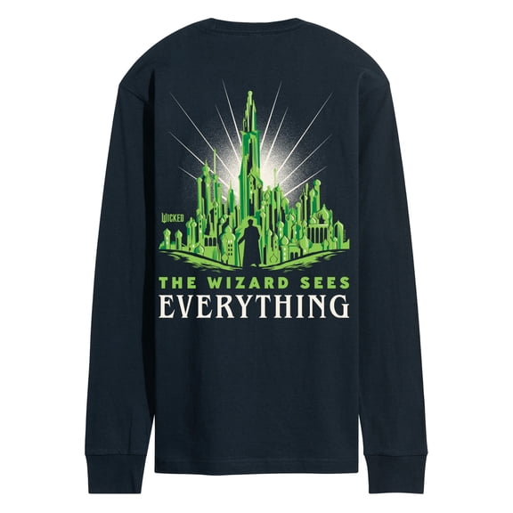 Wicked - Wizard Sees Everything - Men's Long Sleeve Graphic T-Shirt