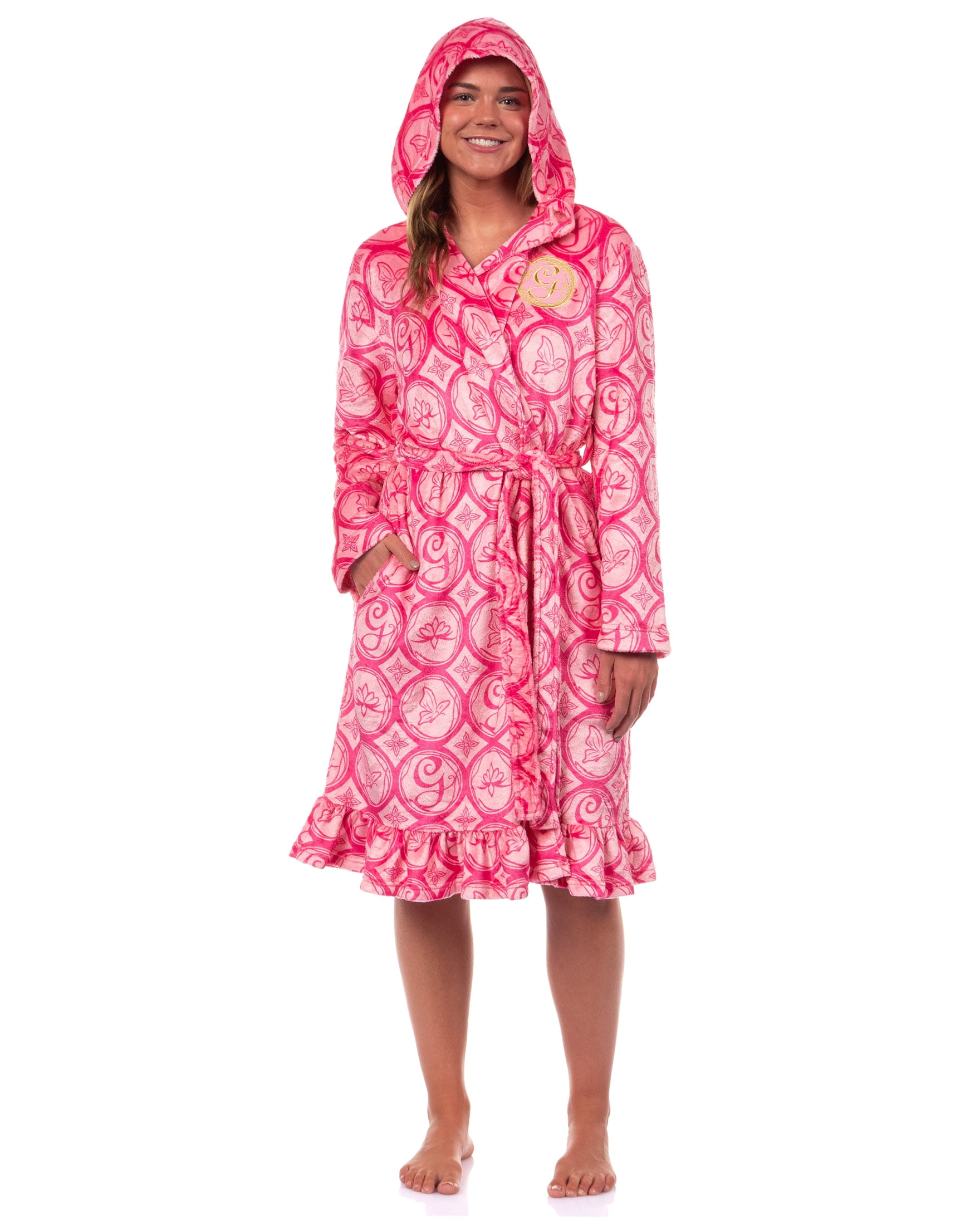 Wicked Women's Bathrobe Glinda the Good Witch Ruffle Self-Tie Hooded ...