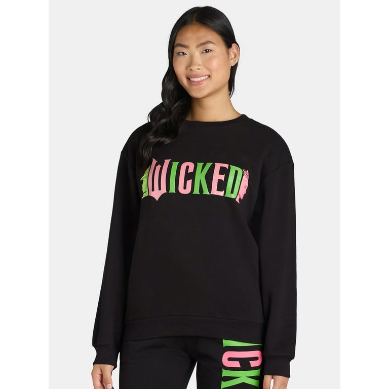 Wicked Women's Graphic Sweatshirt with Long Sleeves, Sizes