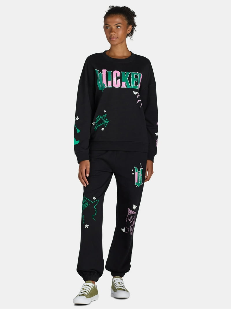 Wicked Women's Hooded Sweatshirt and Sweatpants Set, 2 Piece