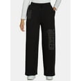 thumbnail image 1 of Wicked Women’s Rhinestone Logo Wide Leg Sweatpants, Sizes XXS-XXL, 1 of 6