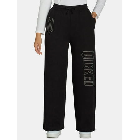 Wicked Women’s Rhinestone Logo Wide Leg Sweatpants, Sizes XXS-XXL